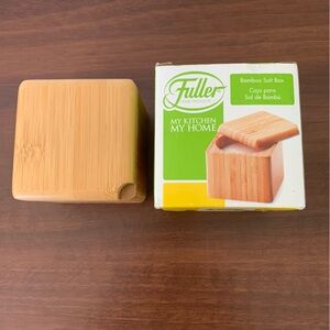Bamboo Square Salt Spices  - Natural Brown Size 3,5 inch